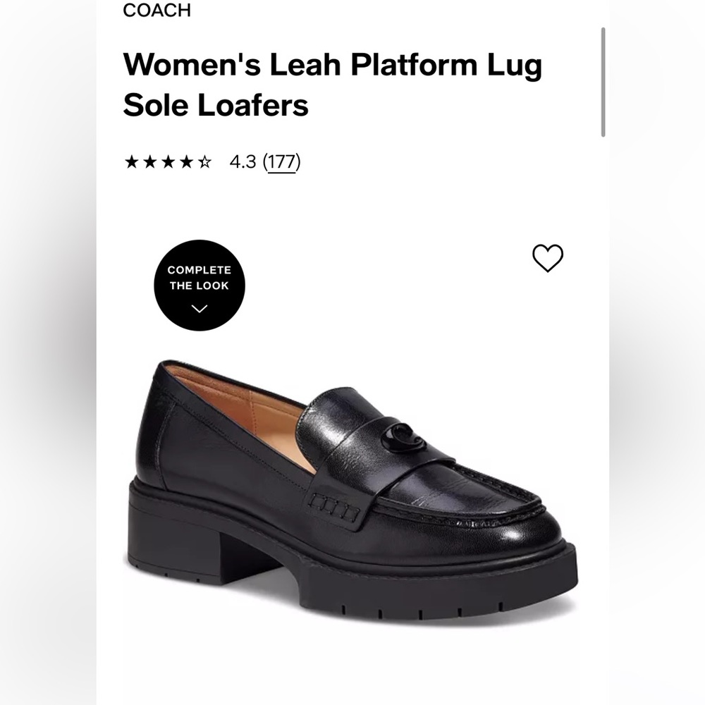 Coach Women’s Leah Platform Lug Sole Loafers